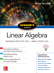(Schaum's outline series) Lipschutz, Seymour  Lipson, Marc - Schaum's outlines. Linear algebra-McGraw-Hill Education (2018)