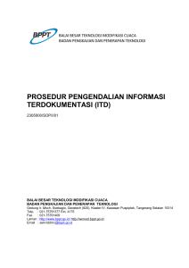 I01 SOP Prosedur Pengendalian ITD