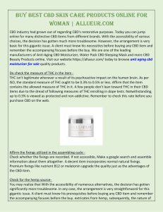 Buy Best CBD Skin Care Products Online For Woman  Allueur.com