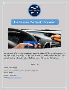 Car Cleaning Montreal | City Wash