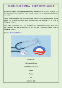 Obamacare Tampa  Fmfinancial.group
