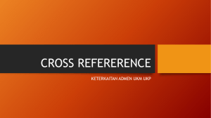 CROSS REFERERENCE