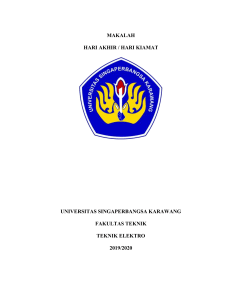 MAKALAH KIAMAT