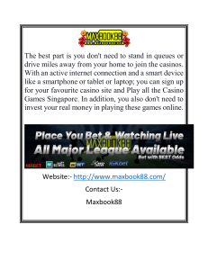 Singapore Betting Sites  Maxbook88.com