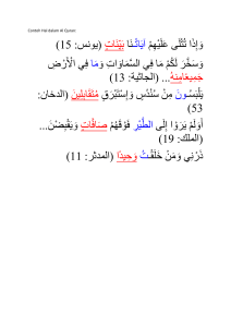 Contoh Hal dalam Al Quran