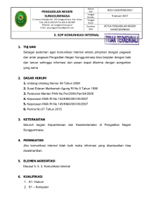SOP Komunikasi Internal Pengadilan Negeri Sungguminasa 2017