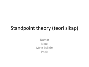 Standpoint theory (teori sikap)