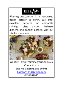 Premier Perth Caterers  Bitemegroup.com.au