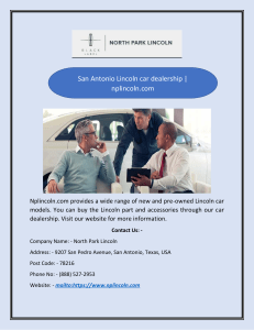 San Antonio Lincoln car dealership nplincoln.com