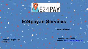 Aeps Cash Withdrawal by E24pay.in Services
