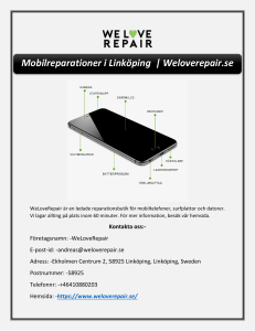 Mobilreparationer i Linköping  | Weloverepair.se