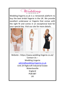Bridal Underwear  Wedding-lingerie.co.uk
