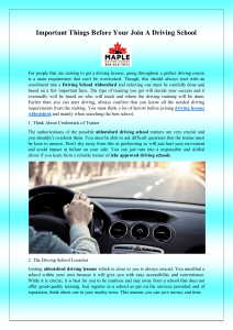 Important Things Before Your Join A Driving School