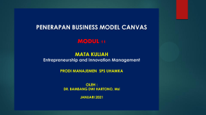 Materi 11 Penerapan Business Model Canvas dan Pedoman Tugas 2 pdf