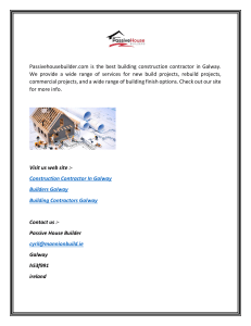 Construction Contractor in Galway  Passivehousebuilder.com