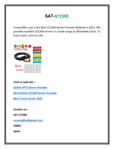 Online IPTV Server Provider  Cccamoffer.com