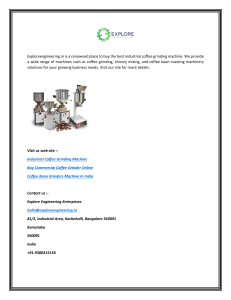 Industrial Coffee Grinding Machine  Exploreengineering.in