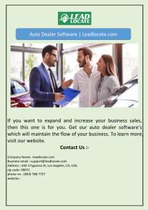 Auto Dealer Software | Leadlocate.com