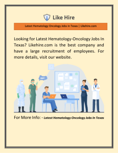 Latest Hematology Oncology Jobs in Texas  Likehire.com