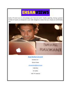 Naval Ravikant Net Worth  Ehsanviews.com