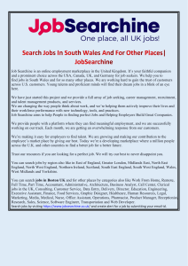 Search Jobs In South Wales And For Other Places| JobSearchine