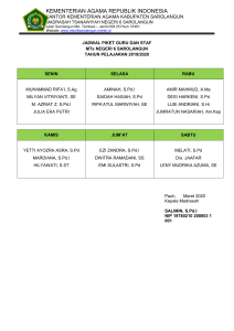 JADWAL PIKET GURU 2020