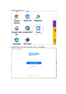 Membuka aplikasi zoom