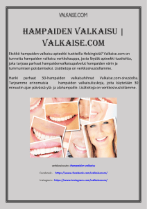 Hampaiden valkaisu  Valkaise.com