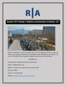 Bunker Oil Trading | Refinery Automation Institute, LLC