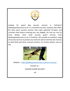 Security Dog Services Yorkshire  Goldenguardsecurity.co.uk