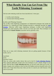 What Results You Can Get From The Teeth Whitening Treatment