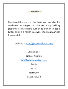 Online Auction Sites for Machinery in Europe  Gebots-auktion.com