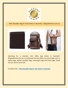 Men Shoulder Bag for Sale Online in Australia | Elegantfemme.com.au
