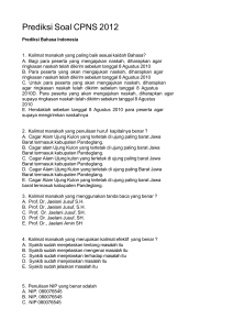 PREDIKSI SOAL CPNS