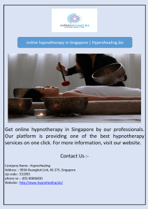 online hypnotherapy in Singapore | Hypnohealing.biz