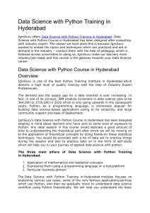 Data Science with Python Training in Hyderabad