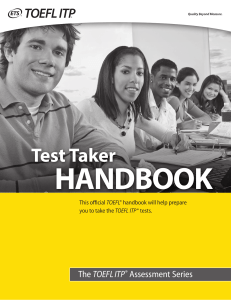 toefl itp test taker handbook