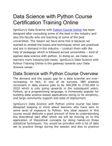 Data Science with Python Course Certification Training Online pdf