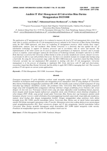 JURNAL BINA DARMA ISO 31000