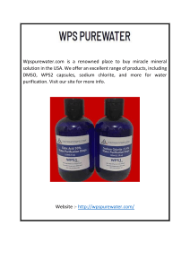 Buy Miracle Mineral Solution  Wpspurewater.com
