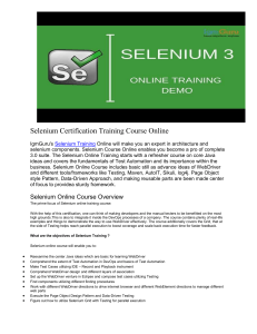 selenium training certification