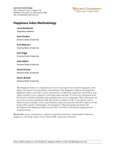 Happiness Index Methodology
