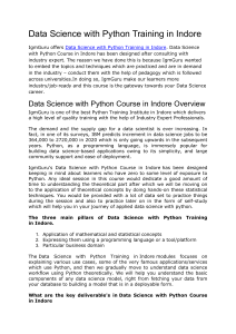 Data Science with Python Training in Indore