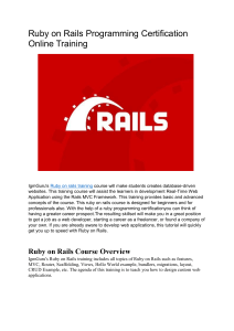 Ruby on Rails Programming Certification Online Training