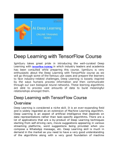Deep Learning with TensorFlow Course