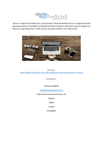 Registro de trabajo por cuenta propia  Gestoriaemadrid.com