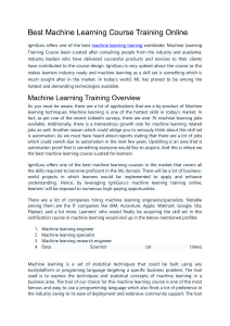 Best Machine Learning Course Training Online