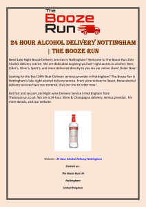 24 Hour Alcohol Delivery Nottingham  The Booze Run