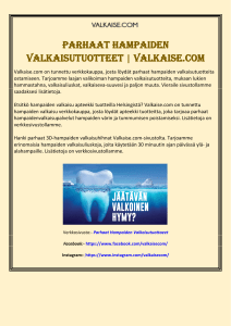 Parhaat hampaiden valkaisutuotteet  Valkaise.com