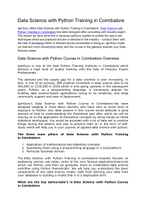 Data Science with Python Training in Coimbatore